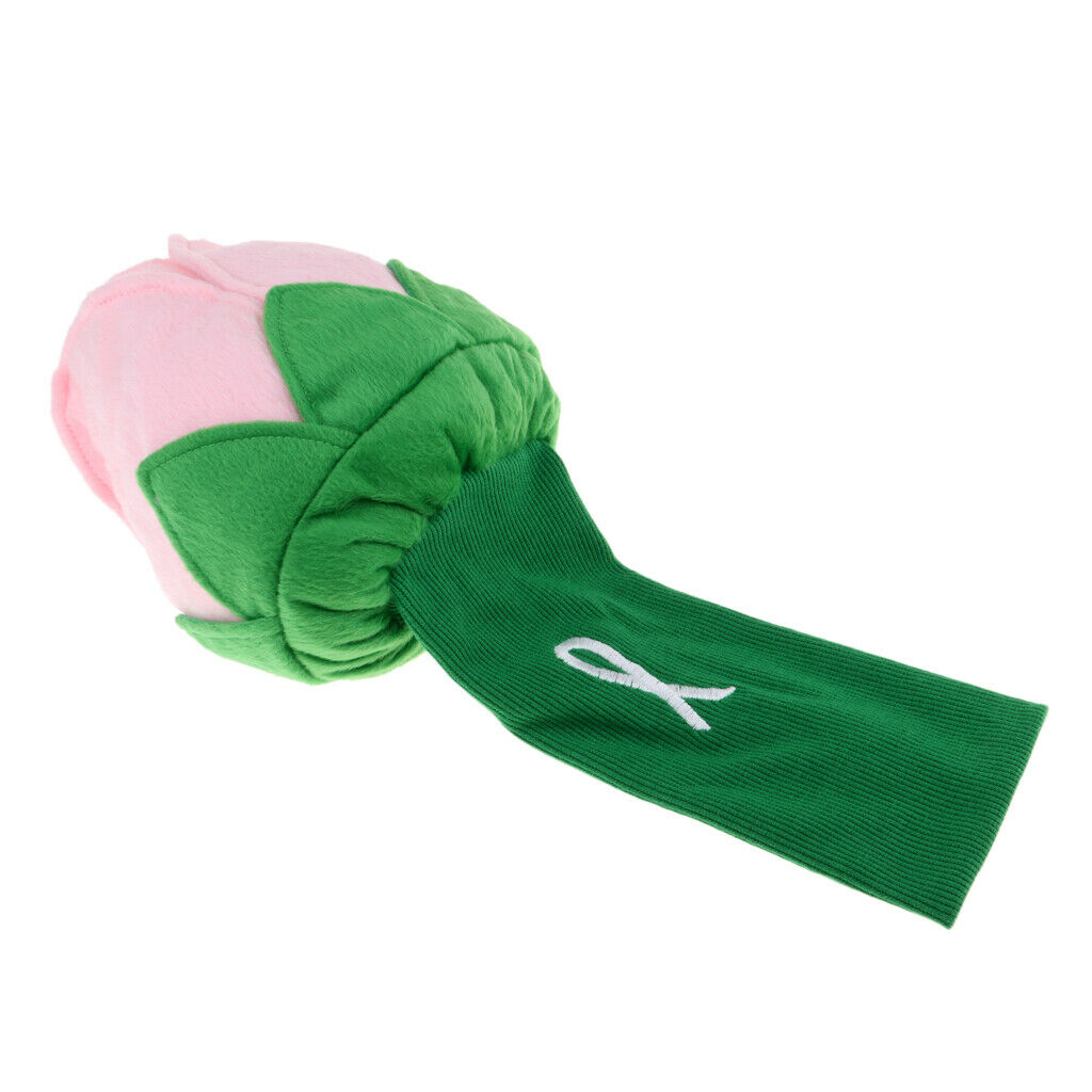 Portable Rose Flower No. 1 460cc Golf Club Wood Driver Head Cover Headcover