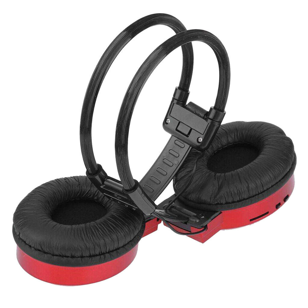 Universal Headset Wireless Sport Gym Headphones Earphone With Screen Red