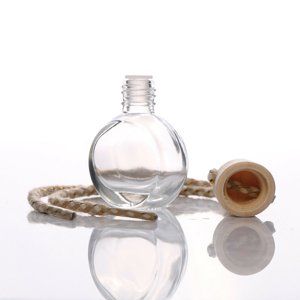 1Pc Car 8ml hanging empty glass perfume bottles pendant car ornament .l8