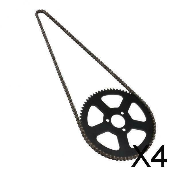 4X 25H 68 Tooth Rear Sprocket + Chain for 49cc 2 Stroke Mini Pocket Bike