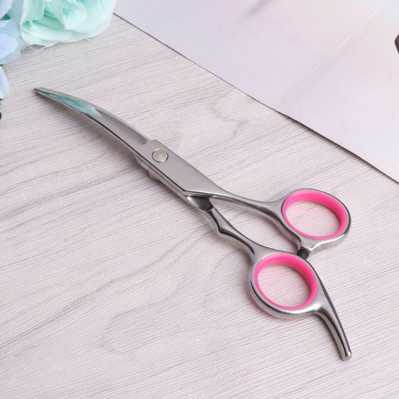 6" Stainless Steel Pet Gromming Curved Blade Scissors Dog Cat Cutting Hair
