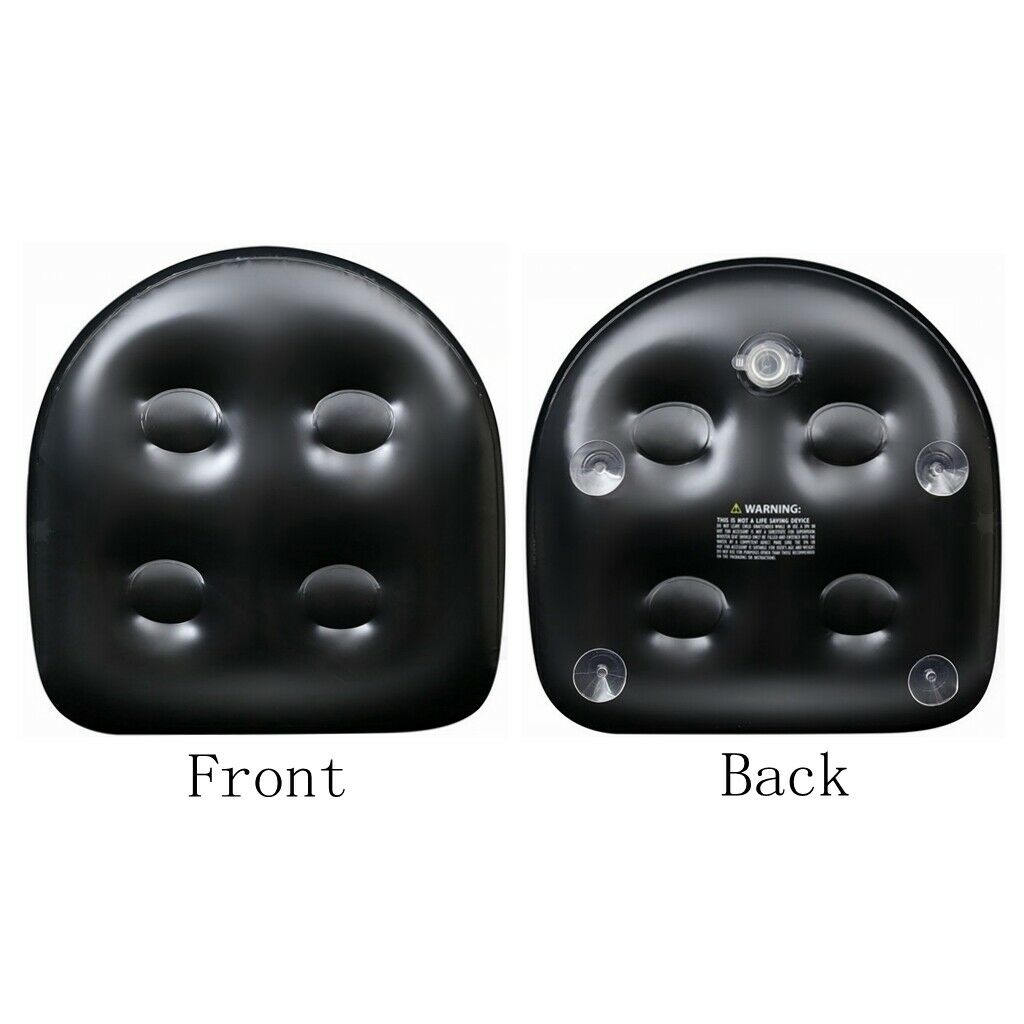 3x Jacuzzi Spa Booster Seat Cushion Inflatable for Bathtub Waterproof Black