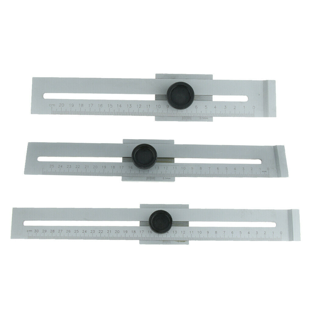 0.1mm Precision Parallel Ruler Marker Marking Gauge Line Ruler 0-200mm Steel