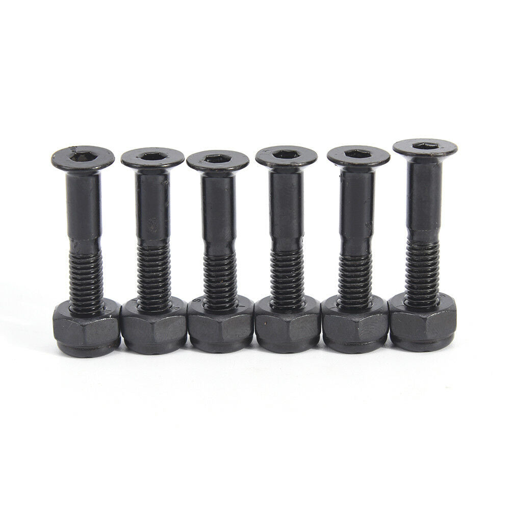 8 Pair Skateboard 25mm Black Hard Ware Bolts Parts Double Rocker Parts Scr.l8
