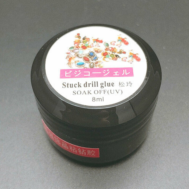 8ml Professional Super Sticky UV Gel Nail Polish Glue Crystal Nails Jewelry BDA