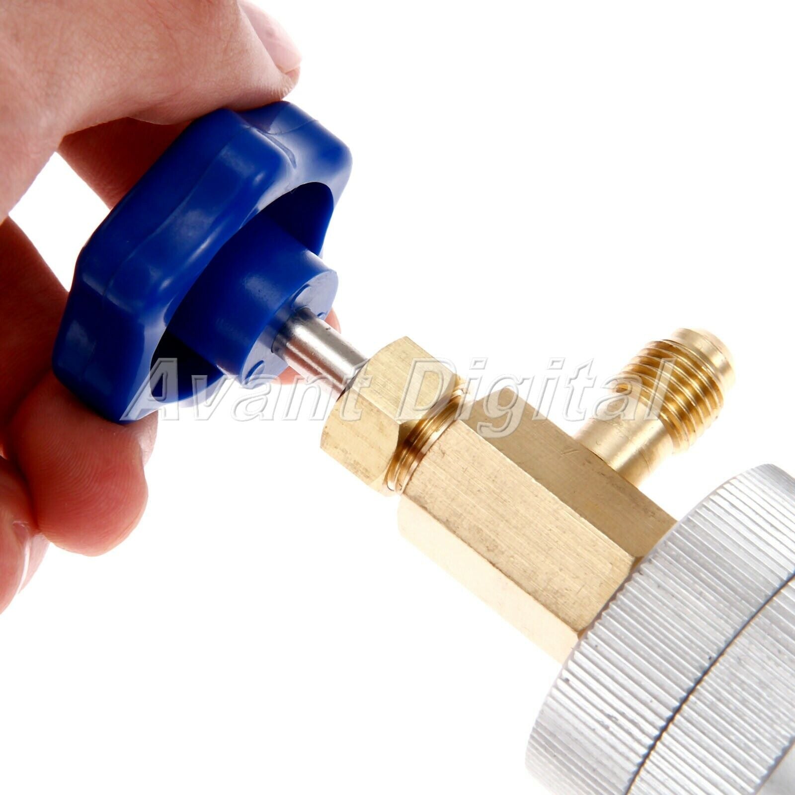 Aluminum alloy UV06BLUE-14 R12 Oil Injector 1/4" SAE Male x 1/4" SAE Female Hot