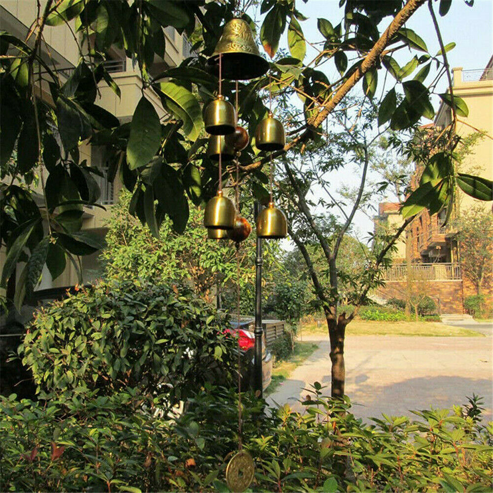 HOT Wind Chimes Retro Large Copper Metal Bells Hanging Garden Yard Home Decor US