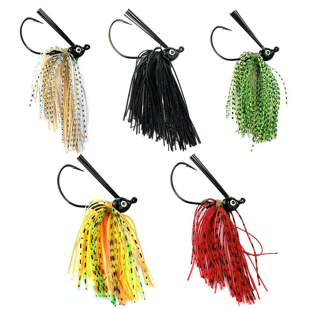 5 pcs Colorful Silicone Skirts Fishing Bait Lures Saltwater Lure 7g