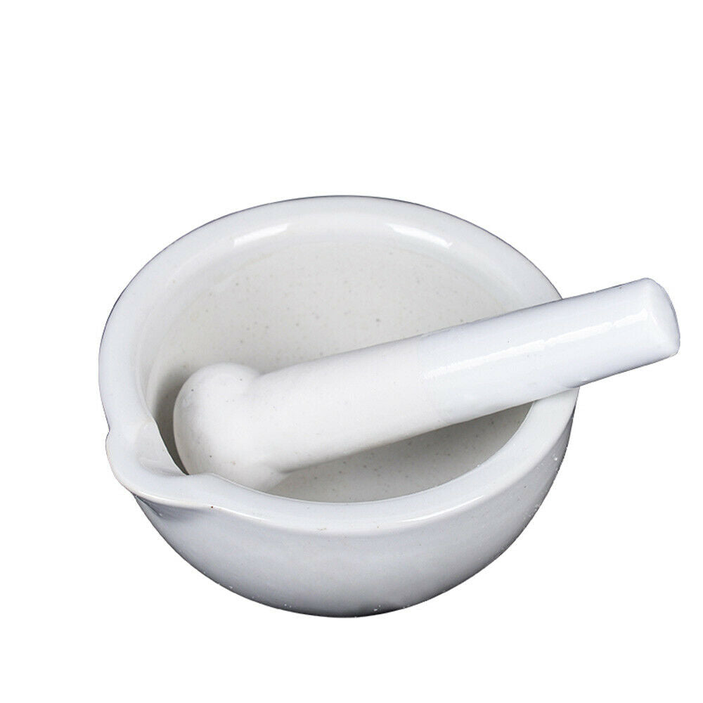 1 Set Ceramic Mortar and Pestle 60mm Grinding Bowl Laboratory Kitchen Tool DIY