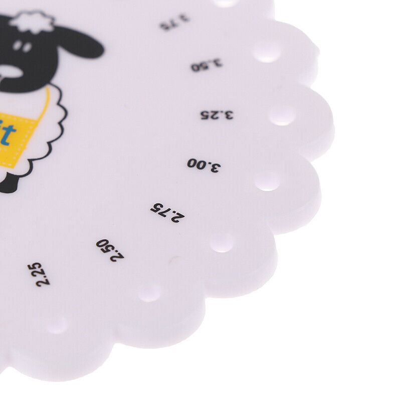 Needle Gauge Ruler Knitting Knit Measure Size 2.0 -10mm Sewing Fabric Accesso Tt