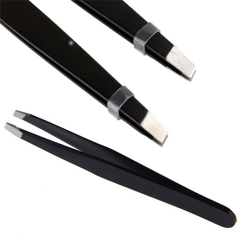 Professional Eyebrow Tweezer Slanted Hair Beauty Woman Beauty Makeup Blac.l8