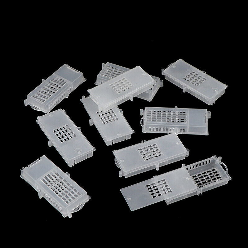 10 Pcs Transparent Queen Cages Insect Queen House Beehive Beekeeping Toolsj SJ