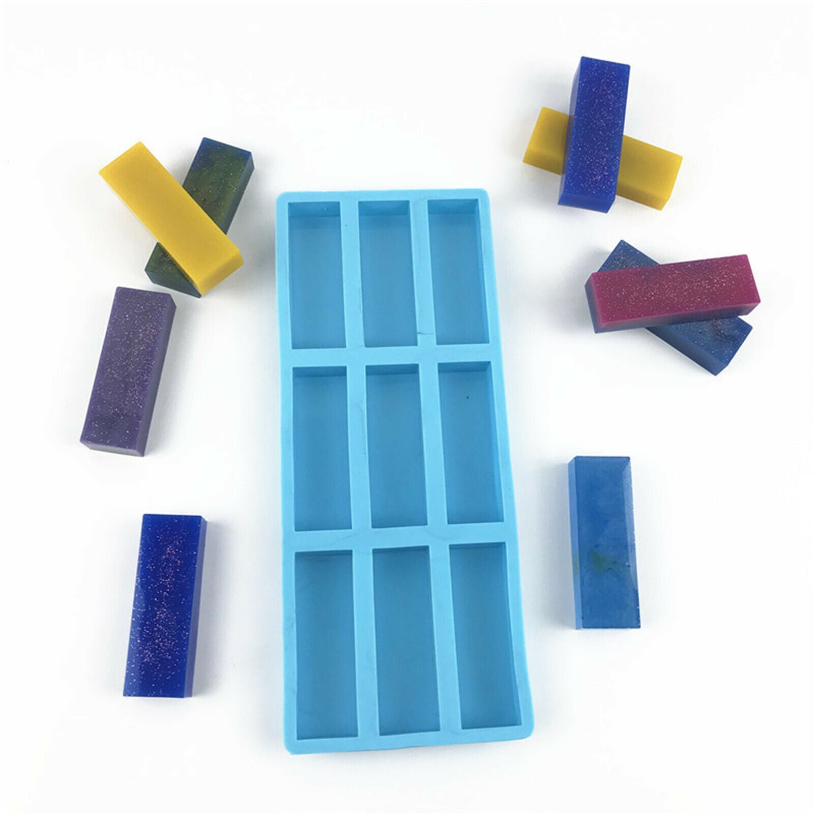 Ice Cube Chocolate Bar Mold Rectangle Baking Mould Non-Stick Craft Casting