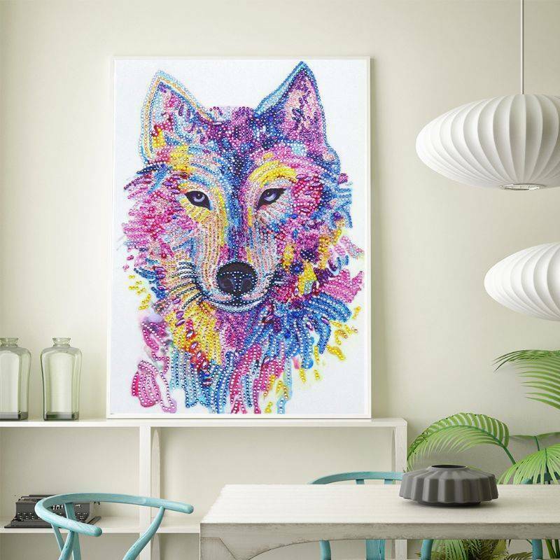 Wolf DIY 5D Special Diamond Painting Embroidery Crystal Cross Stitch Decor