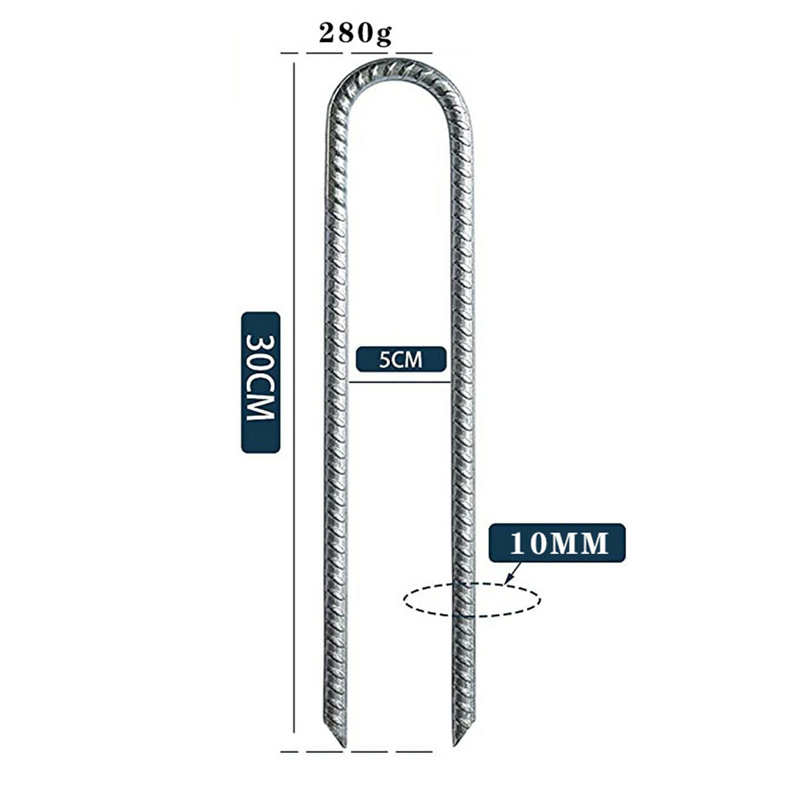 Heavy Duty Trampoline Stakes Galvanized Steel Wind Anchors for Garden Fences