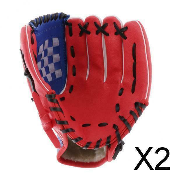 2X Left Handed Baseball Teeball Glove Mittens for Kids Youth Adults 10.5 inch