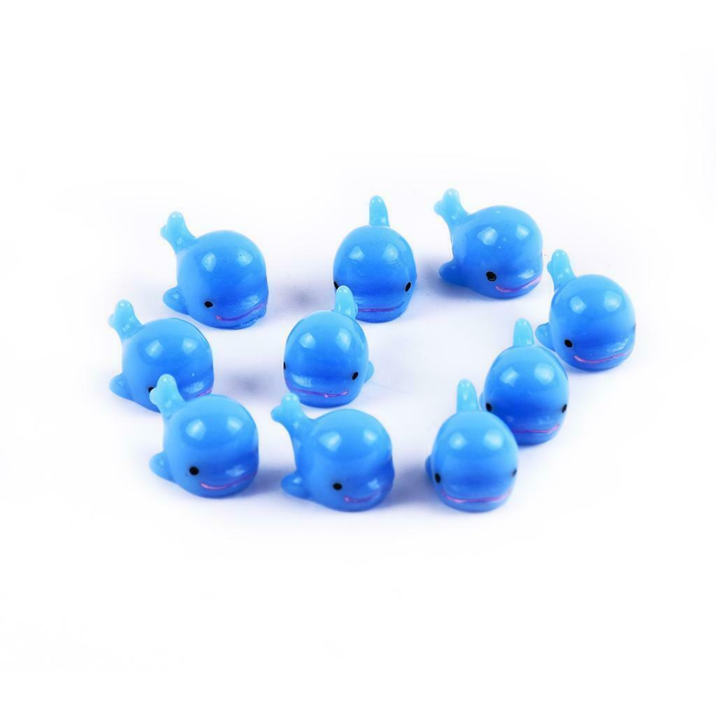 10pcs Aquarium Micro Landscape Decoration Fish Tank Ornament Dolphin Blue