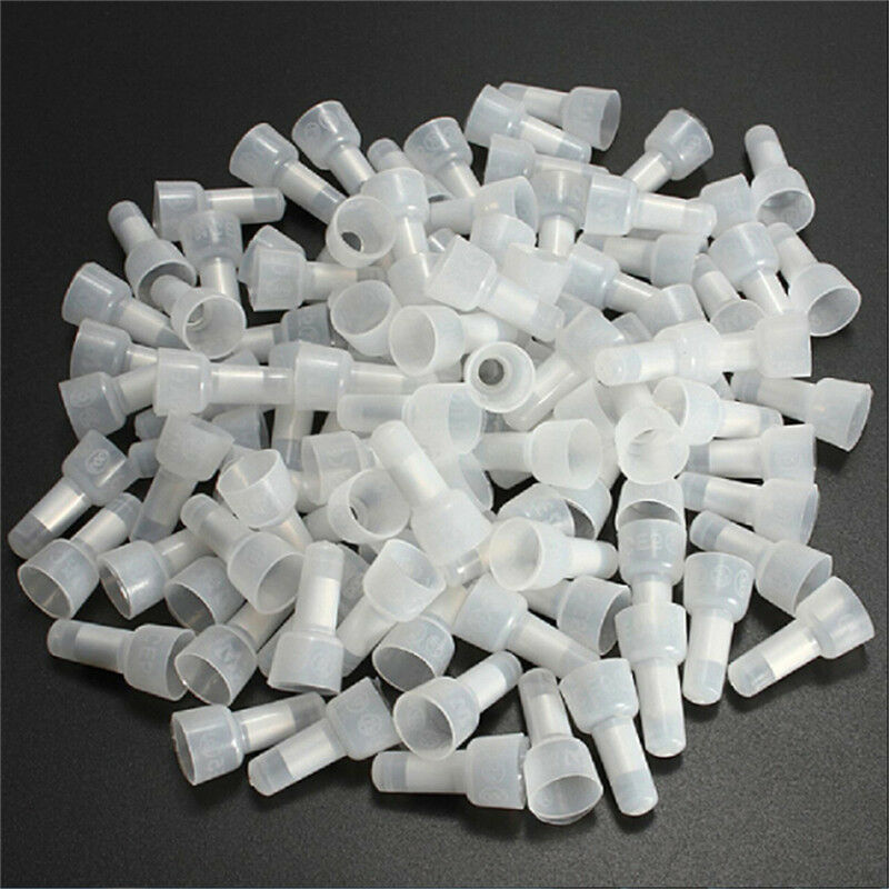 100 Closed End Crimp Caps 12-10 GA AWG Gauge Wire Connectors Terminals Car Ra SJ