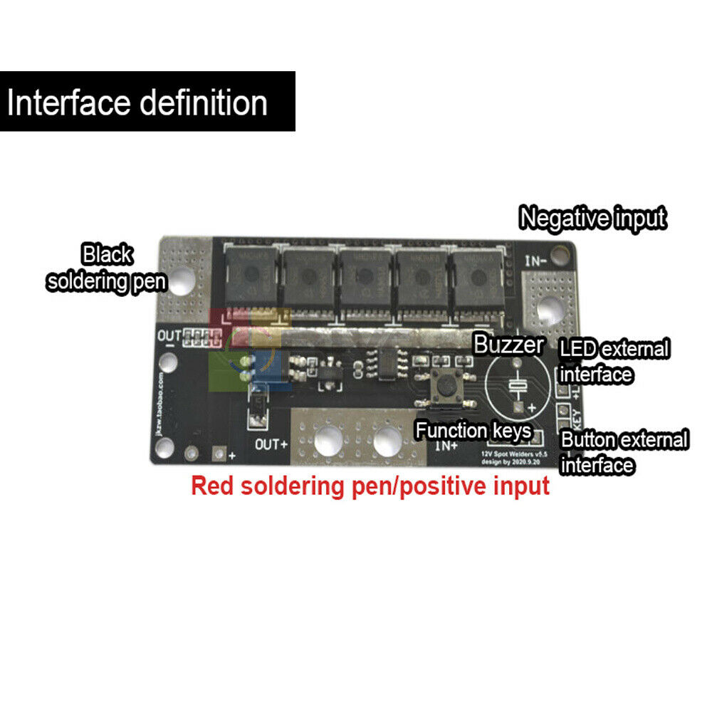 DC 12V Lithium Battery 5MOS Spot Welding Machine Motherboard 5th Gear Diy