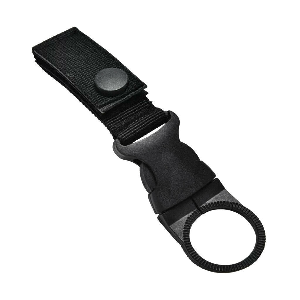 8X Nylon Molle Hanging Strap Webbing Buckle Clip Water Bottle Hook Belt  Black