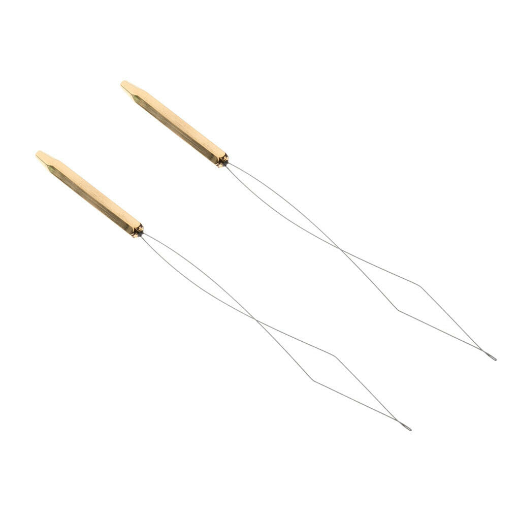 2 Pieces Bobbin Threader Half Hitch Handle Tool Fly Tying Thread 14cm/5.5inch