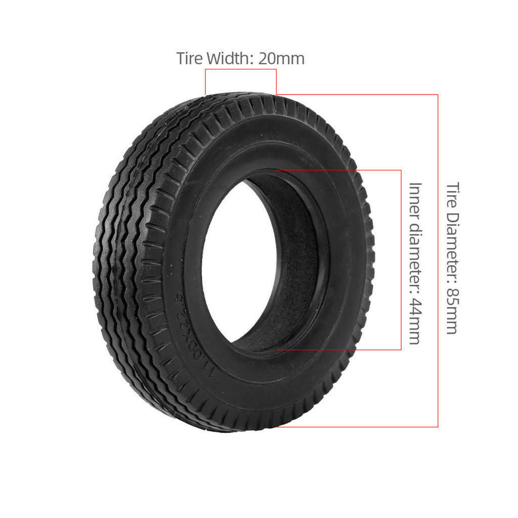 2 Piece Rubber Tire Wheel Wheel For Upgrade Parts