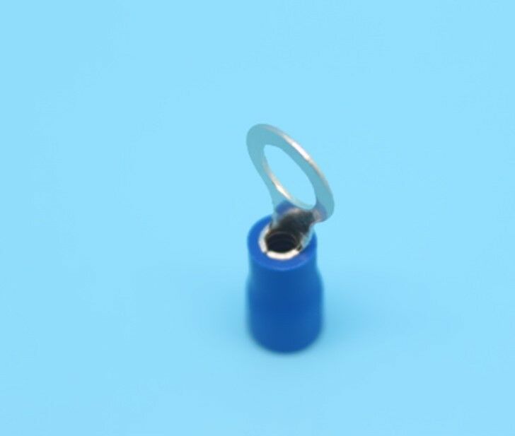 100pcs Blue Ring Insulated Wire Connector Electrical Crimp Terminal RV2-4