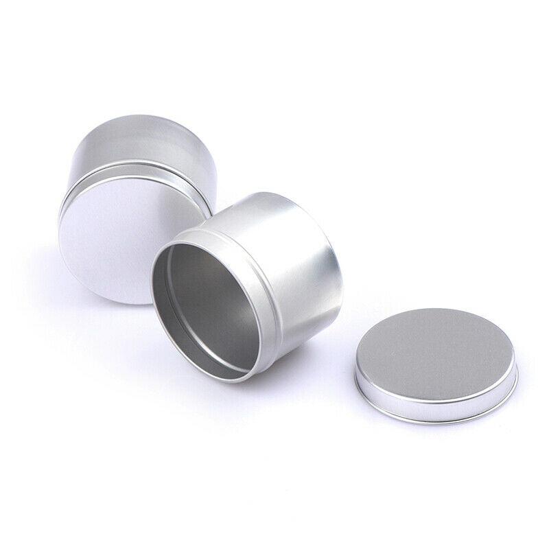 DIY 120ML Scented Candle Tin Tea Jar Handmade Candy Round Aluminum Storag.l8