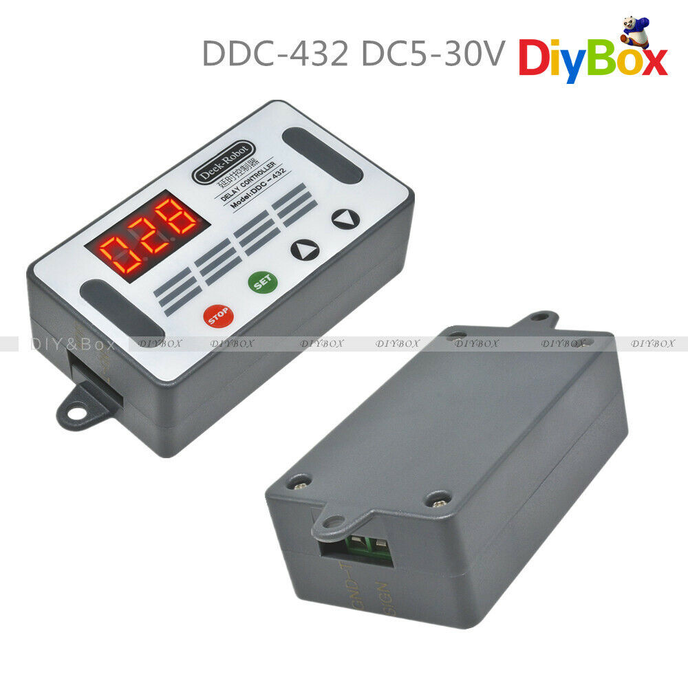 LED Display DDC-432 DC5-30V 4 button 3-digit Digital Tube Dual MOS Delay Control