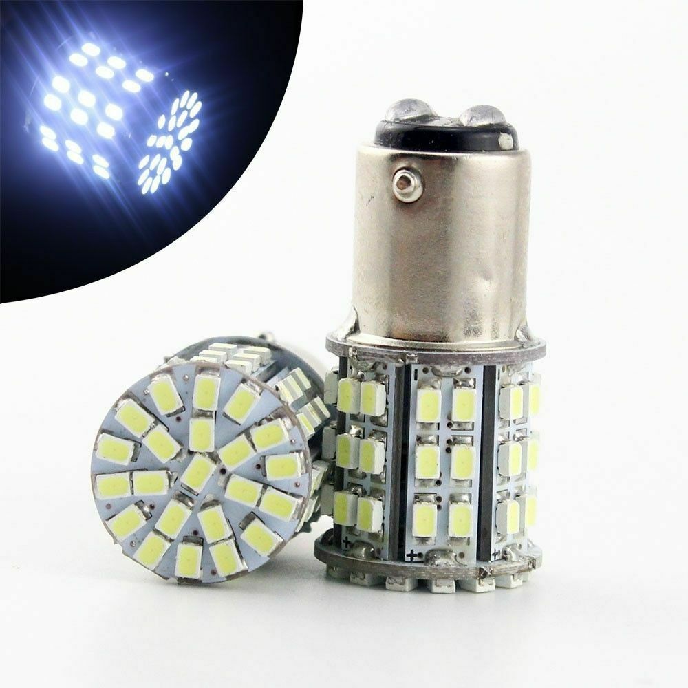 10pcs White 1157 BAY15D 1206 LED 64SMD Car Tail Stop Brake Signal Light Lamp