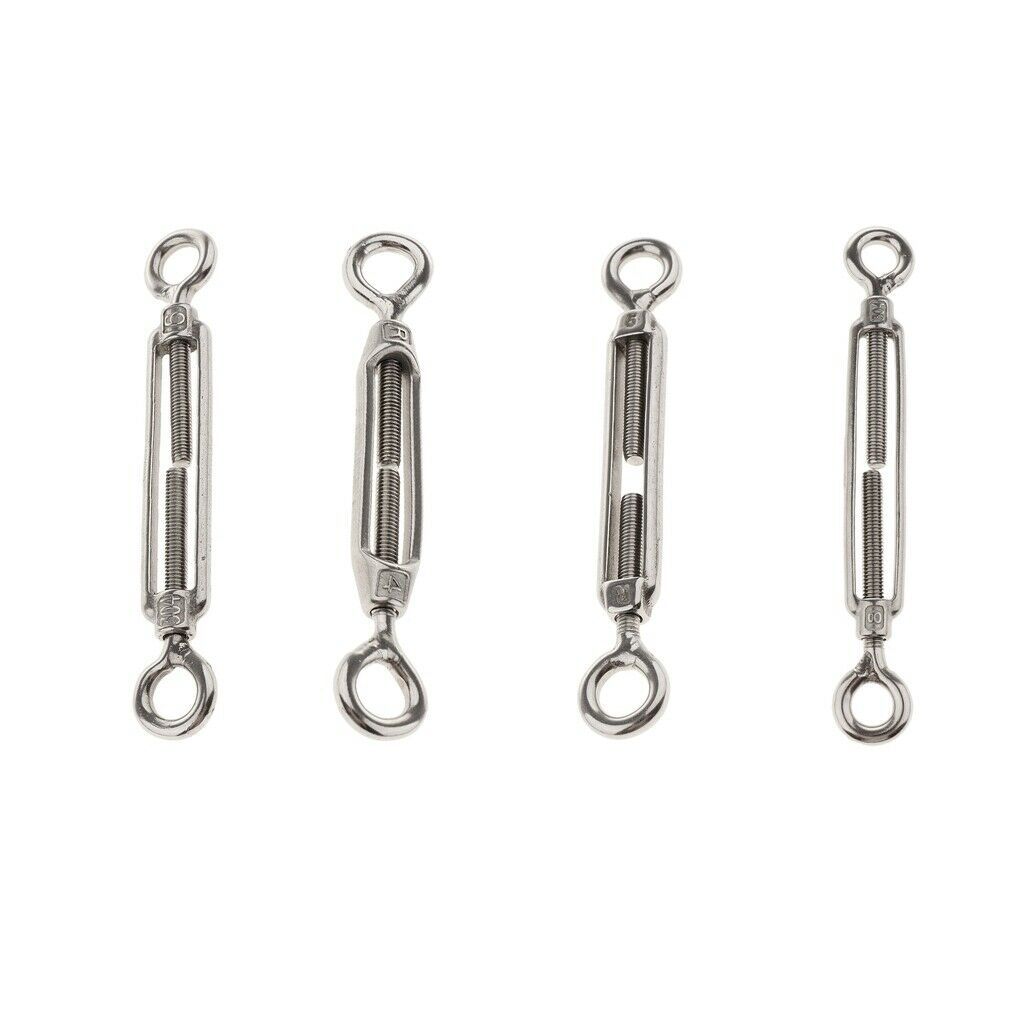 4Pcs 304 Stainless Steel Turnbuckle Screw M4 M5 M6 M8 Suitable for Tightening