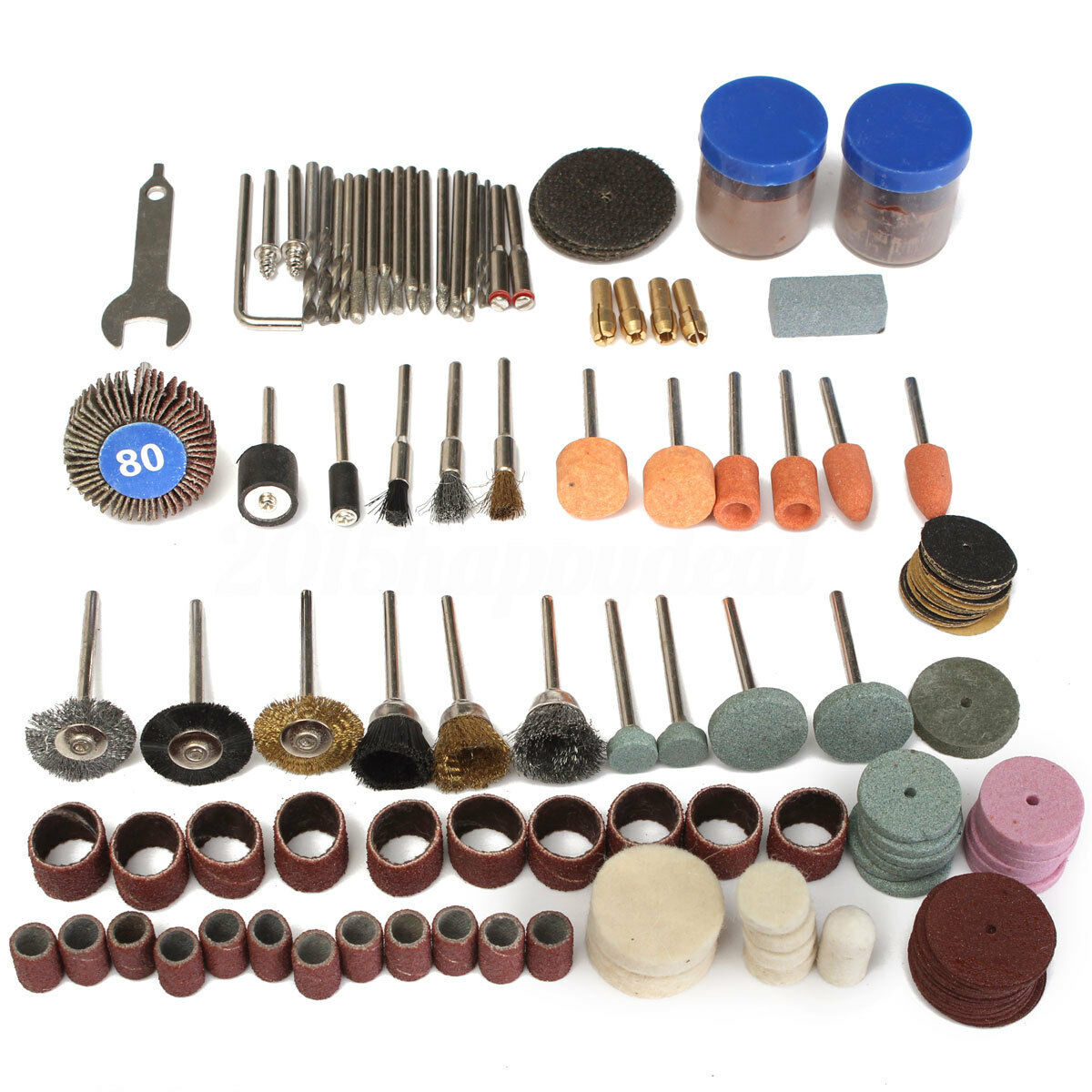 136Pcs/Set Mini Electric Drill Grinder Rotary Power Tool Grinding Polishing Kit