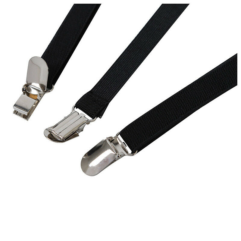 Black Y Back Elastic Suspender Strap Pants Braces Adjustable for Lady D2I2