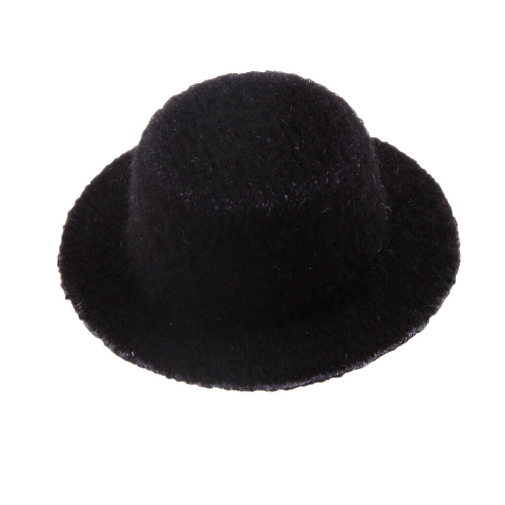 2-Pack 1/12 Scale Mini Bowler Hat Wedding Home Accessories Bedroom Ornaments