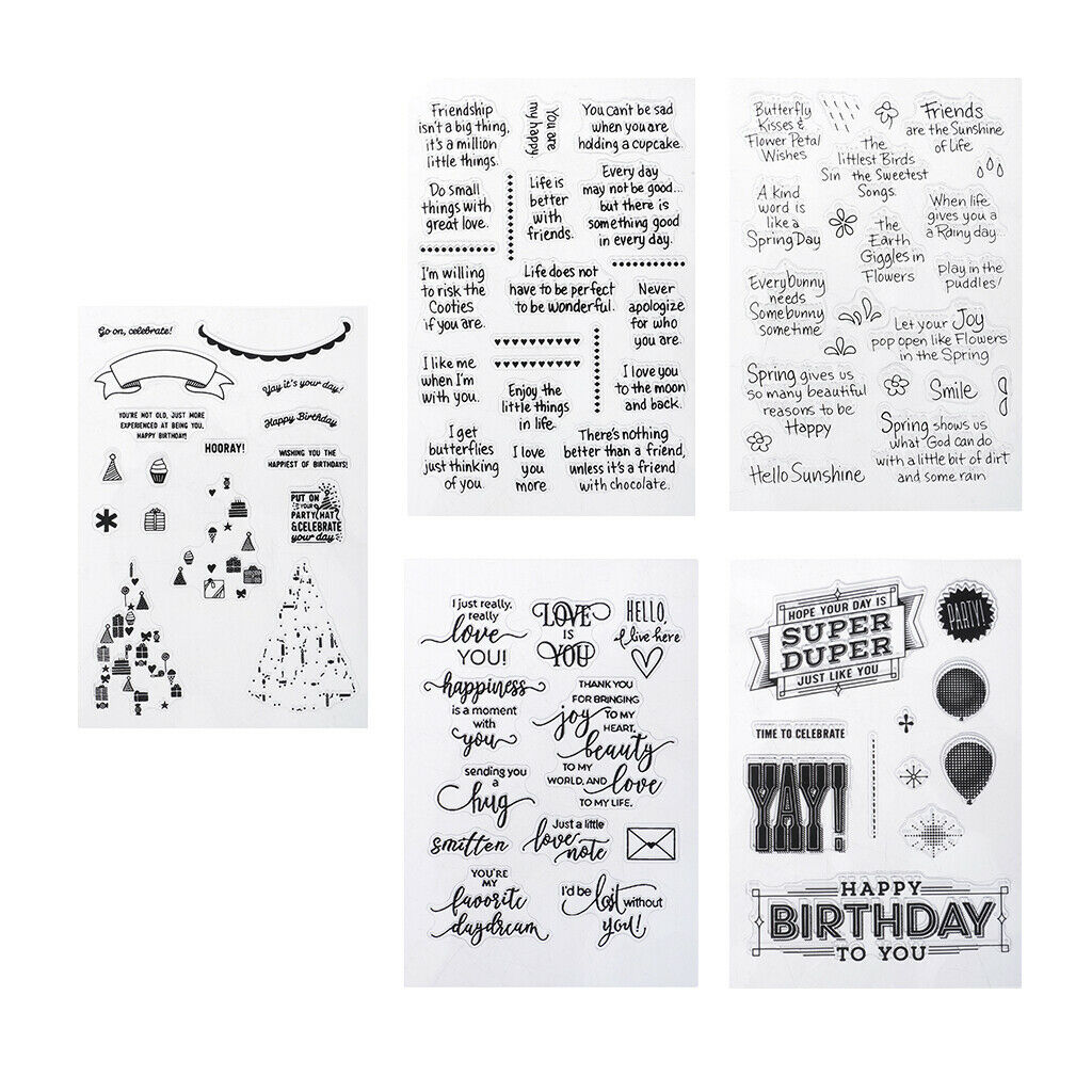 Transparent Clear Card Word Silicone Scrapbooking Craft Stamps Rubber Stamp