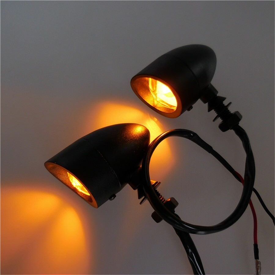Universal Cafe Racer Bobber Chopper Motorcycle Turn Signals Indicator Lights