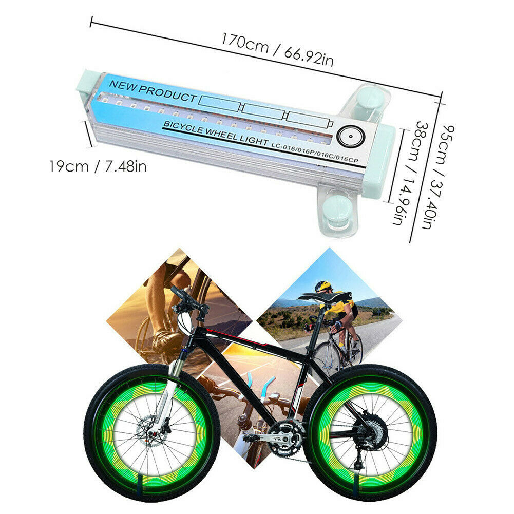 32 Patterns Bike Light Double Display Bicycle Spoke Light Riding Warning Lights