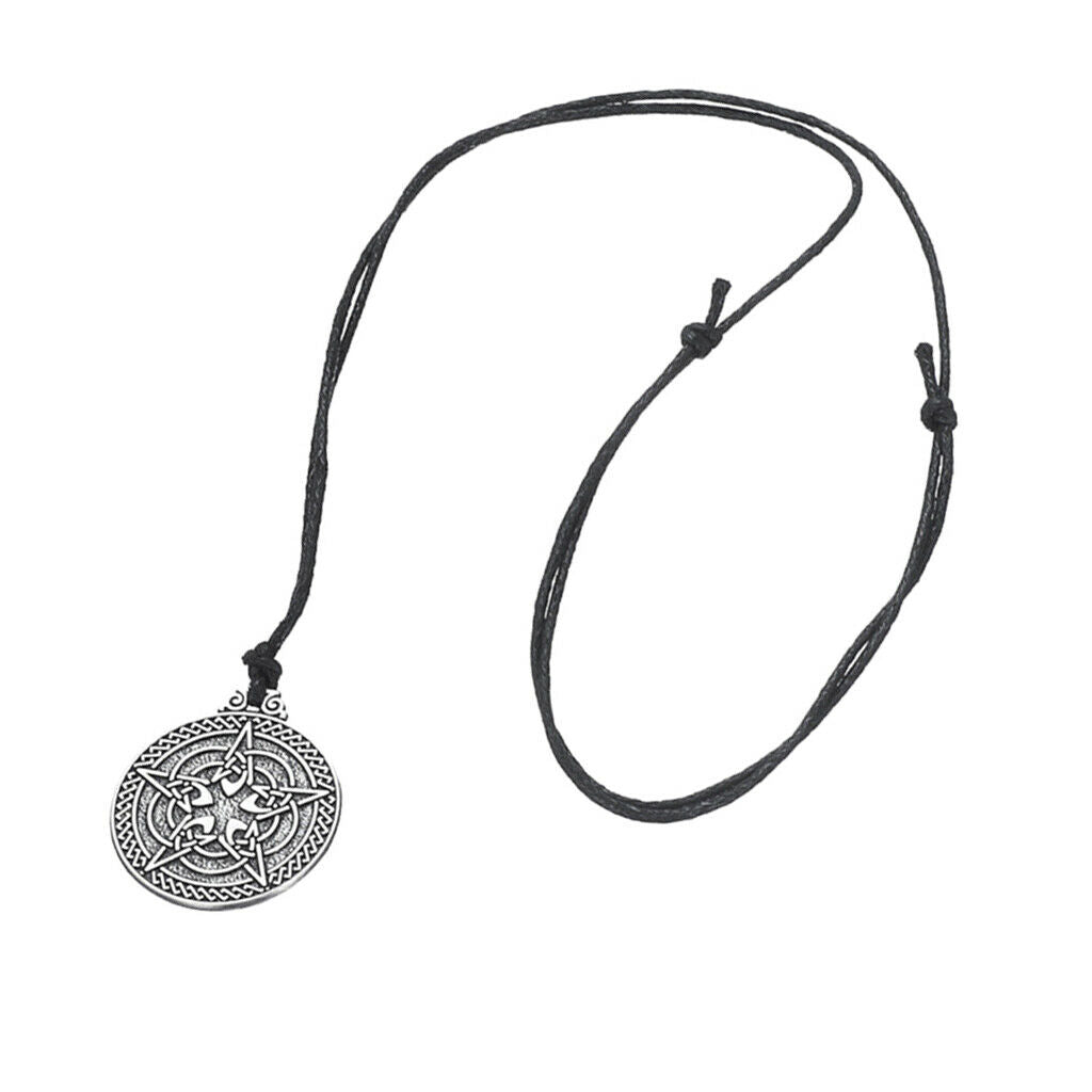 Round Simple Style Hexagram Pendant Alloy Necklace for Boys Girls