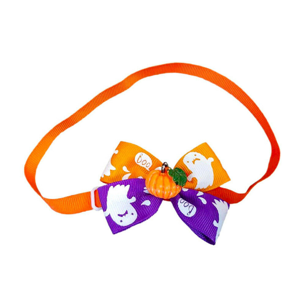 10PCS Pet Bow Tie Set Adjustable Collar Dog Cat Halloween Party Supplies Decor
