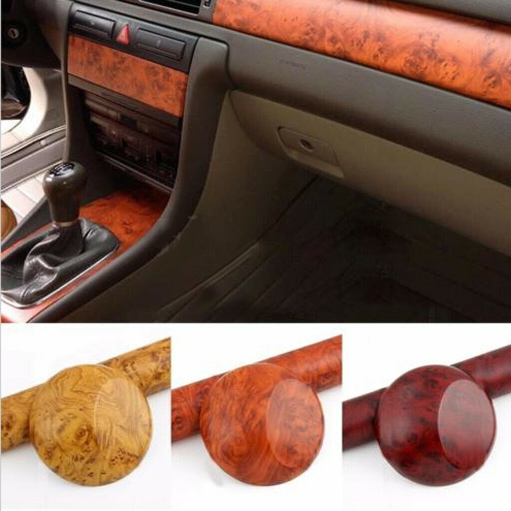 2 Pieces (40 Cm, Red + 30 Cm, Yellow) Wood Grain Wrap Self Adhesive Sheet For