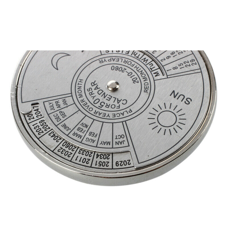Keychain key  metal Perpetual Calendar pattern M7Q8