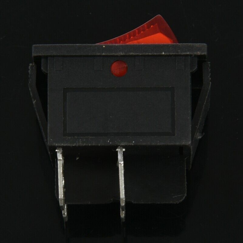 Red Light 4 Pin DPST ON/OFF Snap in Rocker Switch 15A/250V 20A/125V AC 28x22mmW6