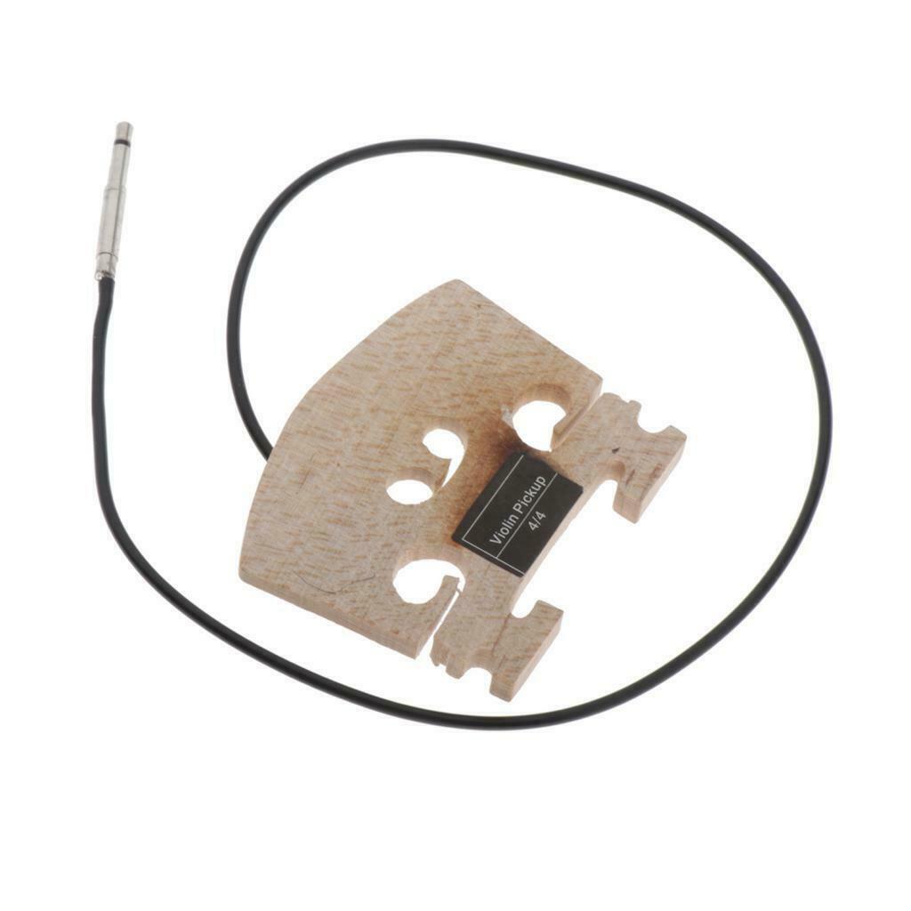 Violin Bridge with Internally Mounted Piezo Pickup for 4/4 Full Size Violin