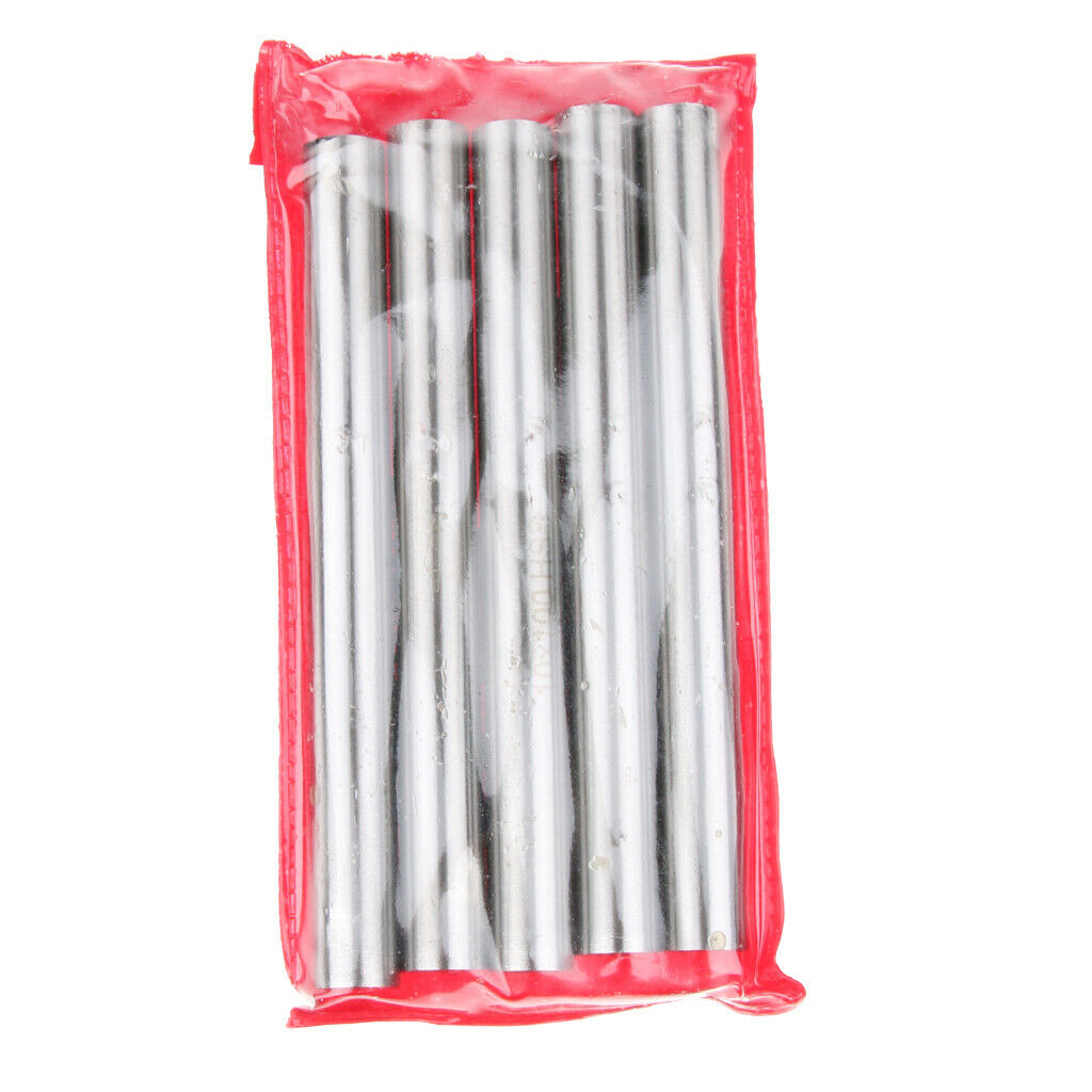 5X 10mm Dia 100mm Length HSS Round Shaft Rod Bar Lathe Tools Gray
