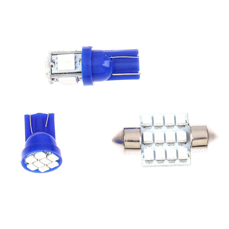 13x Blue Car LED Lights Interior Package Kit for Dome License Plate Lamp .l8