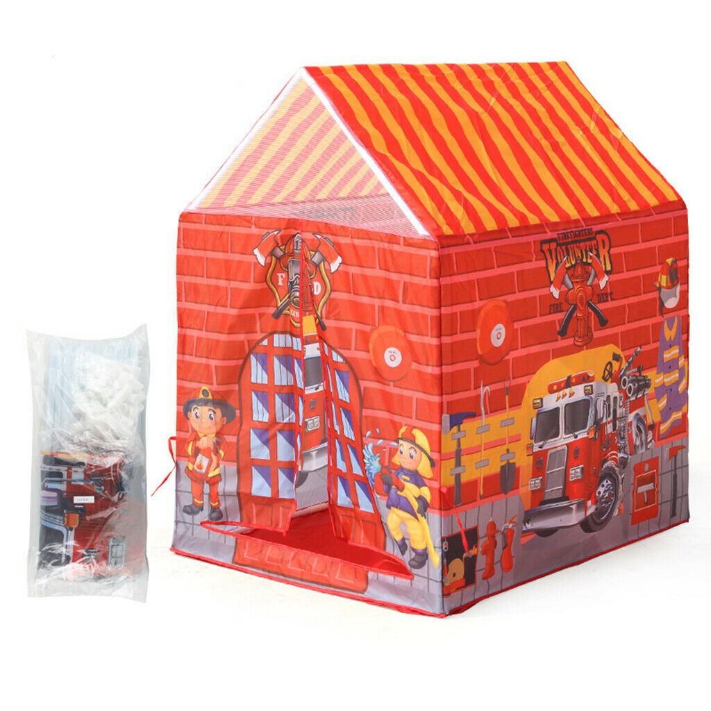 Kids Playhouse Toys Play Tent Children's House Boy Girls Gift Fire Fighting