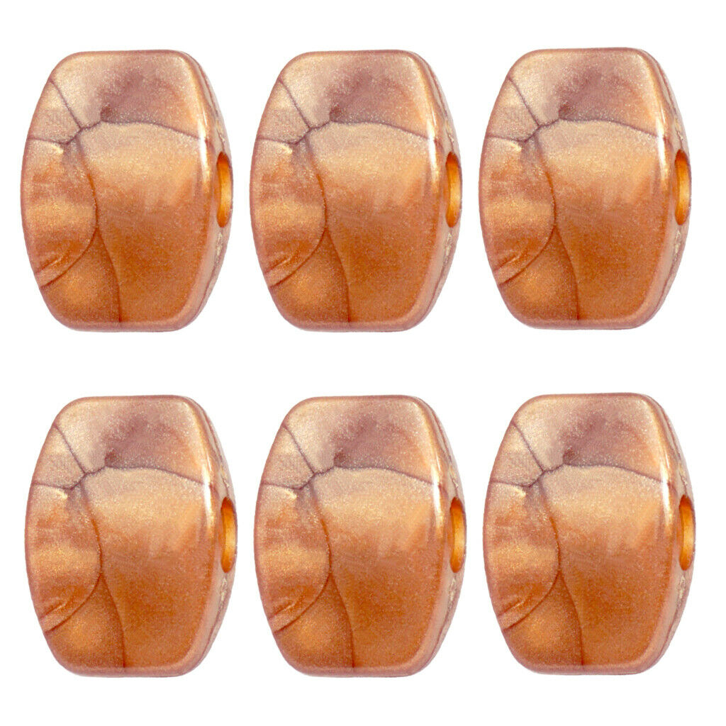 6Pcs Coffee Guitar Tuning Peg Machine Heads Handle Button Natural Texture