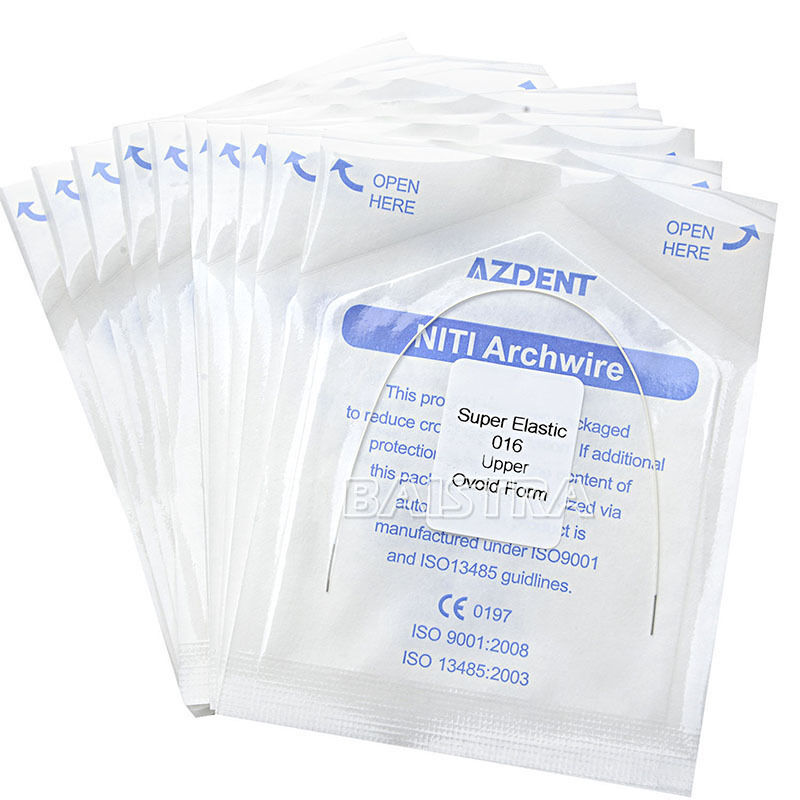 30 X Dental Ortho Tooth Colored Arch Wire Niti Elastic 016 Upper Round AZDENT