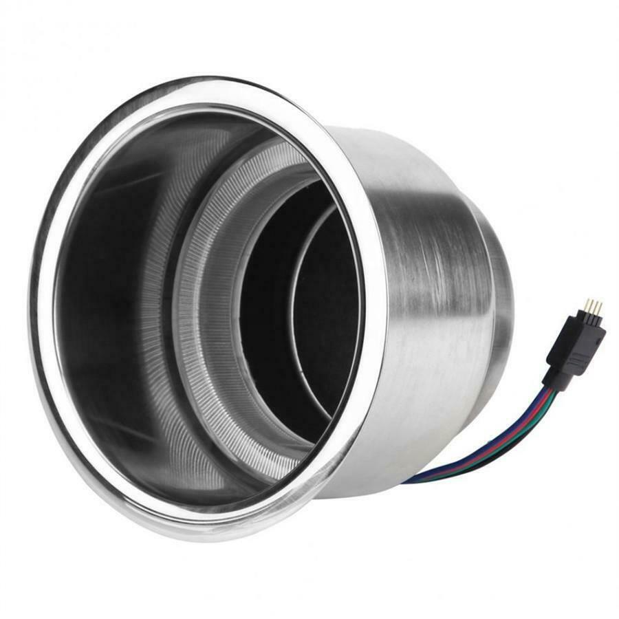 DC12V 14LED RGB Cup Drink Holder Stainless Steel w/ Remote For Car Marine Truck