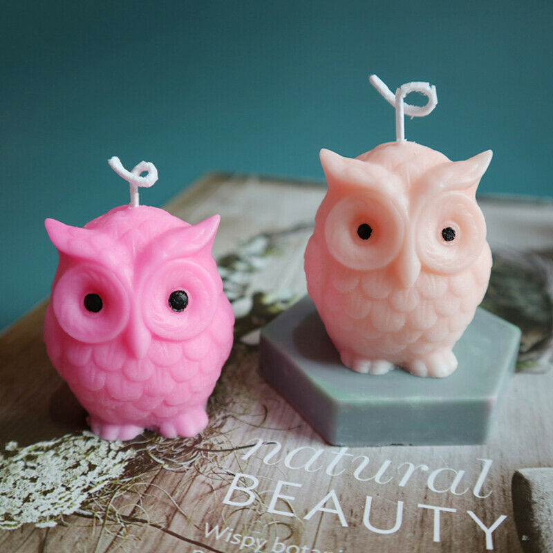 Owl Candle Silicone Mold for Candle Making DIY Handmade Molds Plaster Wax.l8